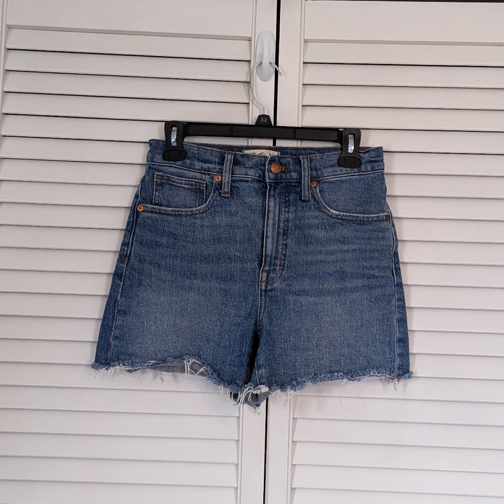 Madewell High-Rise Denim Jean Shorts with Raw Hem